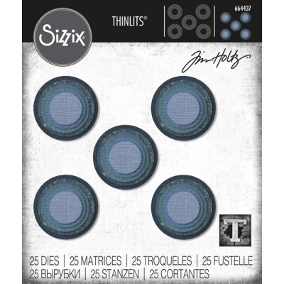 Sizzix - Thinlits Dies de Tim Holtz «Stacked Circles»  25 matrices   